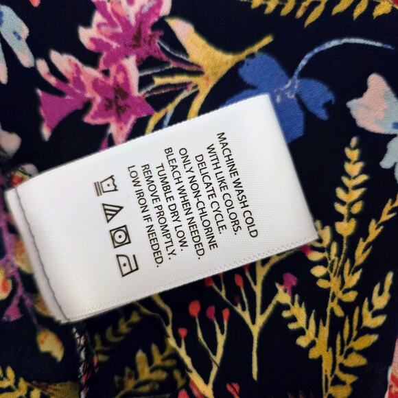 Women’s Pioneer Woman Boho Hippie Floral Blouse Flare Sleeves Lightweight XL - Picture 7 of 13